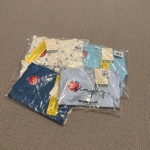 Set of 4 Simply Magnetic Me Bodysuits size 9-12 - NIB!